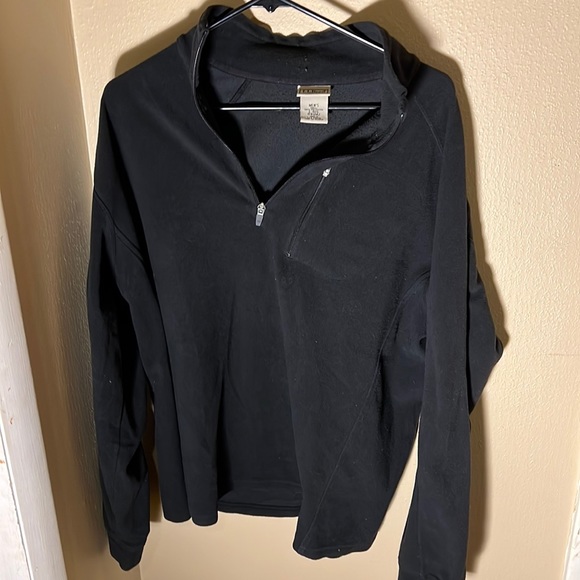 L.L. Bean Other - LL Bean Mens Quarter Zip Fleece Color Black Size Large